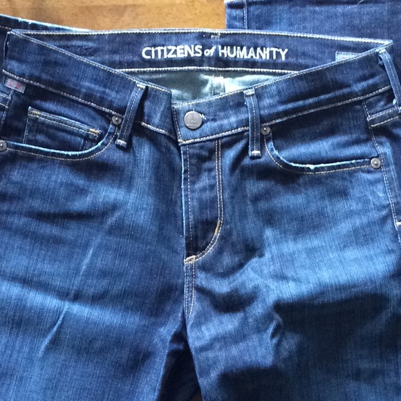 CITIZENS OF HUMANITY MEDIUM WASH BOOT CUT JEANS - Picture 2 of 5